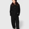 Cropped jacket with removable fur collar Cropped jacket with removable fur collar