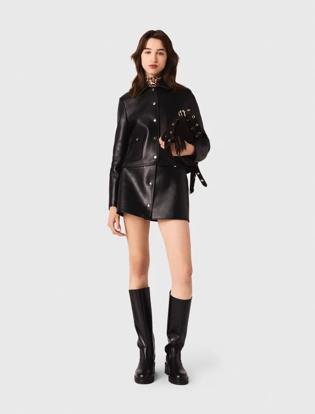Cropped Leather Jacket Cropped Leather Jacket