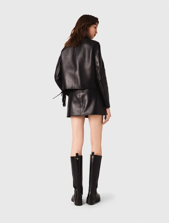 Cropped Leather Jacket Cropped Leather Jacket