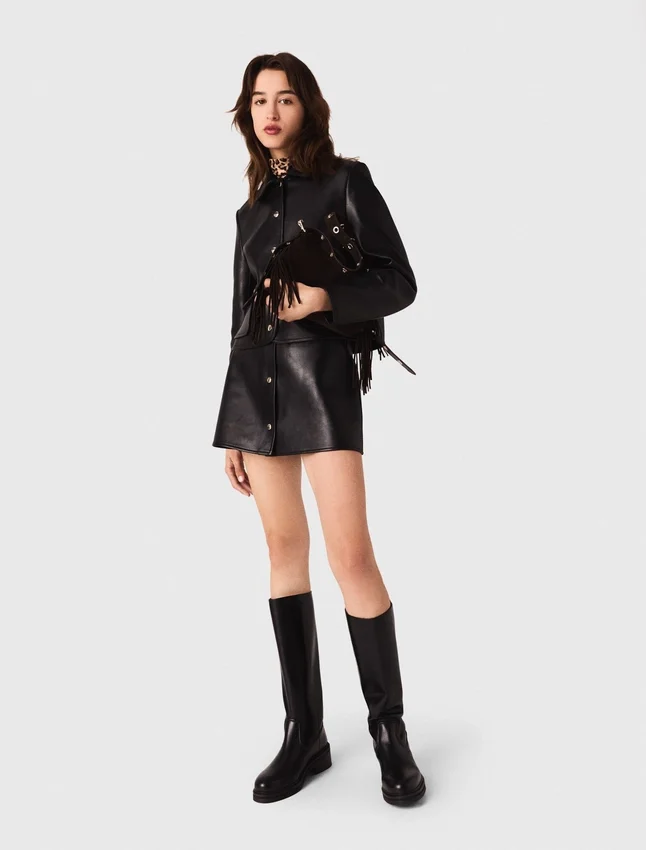 Cropped Leather Jacket Cropped Leather Jacket