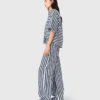 Cropped linen-blend shirt