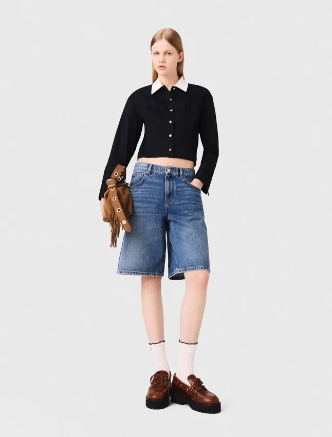 Cropped poplin shirt Cropped poplin shirt