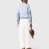 Cropped sweater with rhinestones