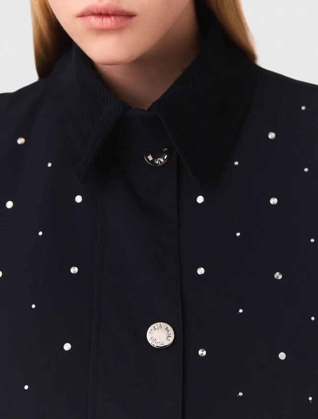 Cropped velvet collar jacket Cropped velvet collar jacket