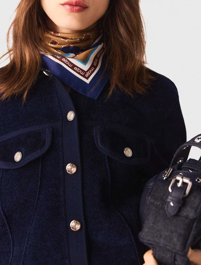 Cropped velvet jacket Cropped velvet jacket