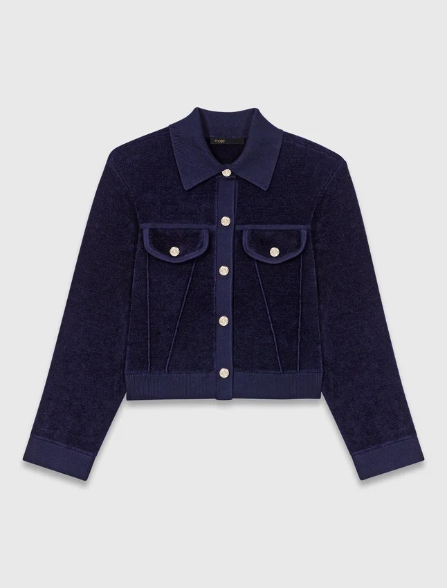 Cropped velvet jacket Cropped velvet jacket