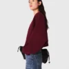 Cropped wool-blend cardigan