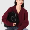 Cropped wool-blend cardigan