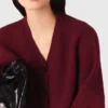 Cropped wool-blend cardigan