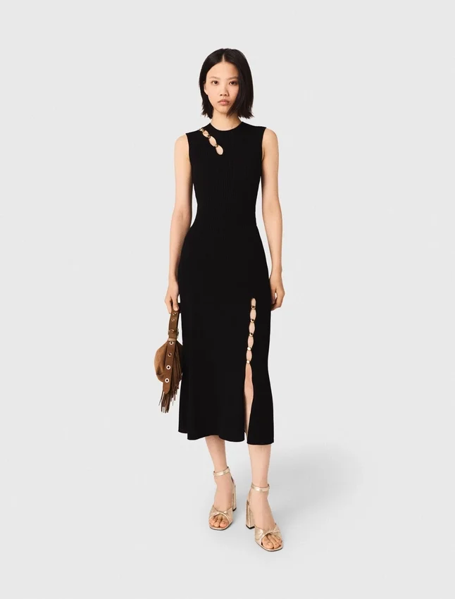 Cutaway rib knit maxi dress Cutaway rib knit maxi dress