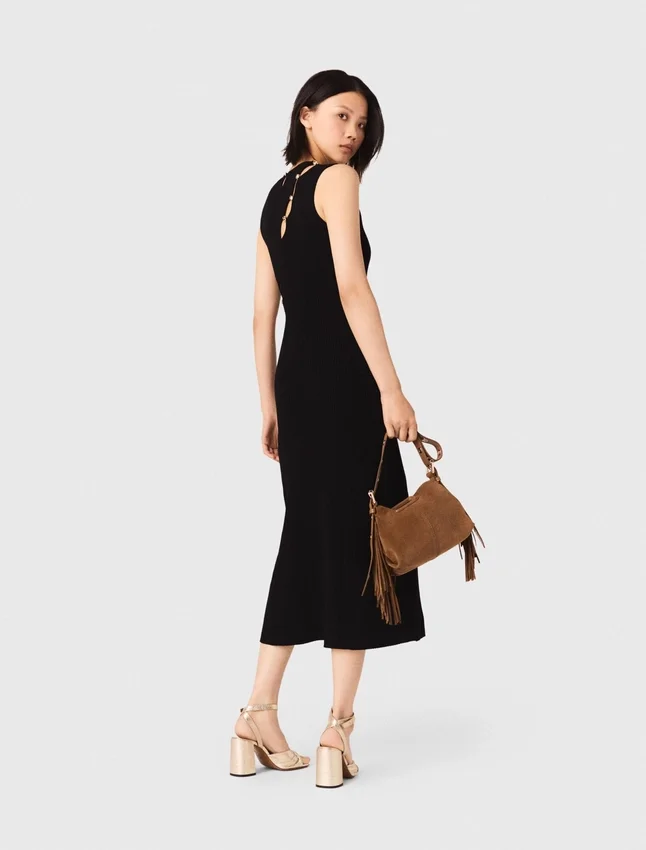 Cutaway rib knit maxi dress Cutaway rib knit maxi dress