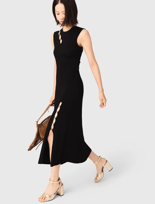 Cutaway rib knit maxi dress Cutaway rib knit maxi dress