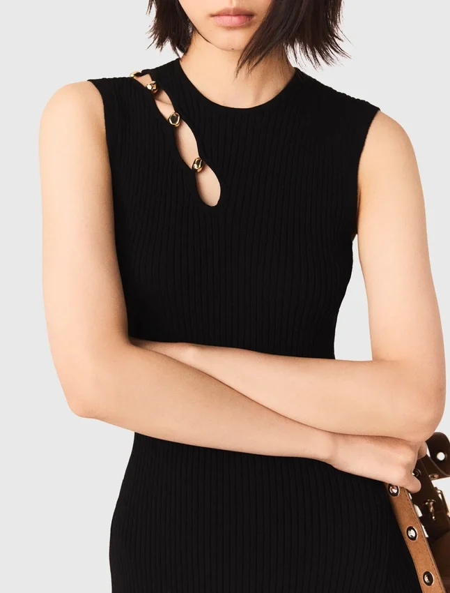 Cutaway rib knit maxi dress Cutaway rib knit maxi dress