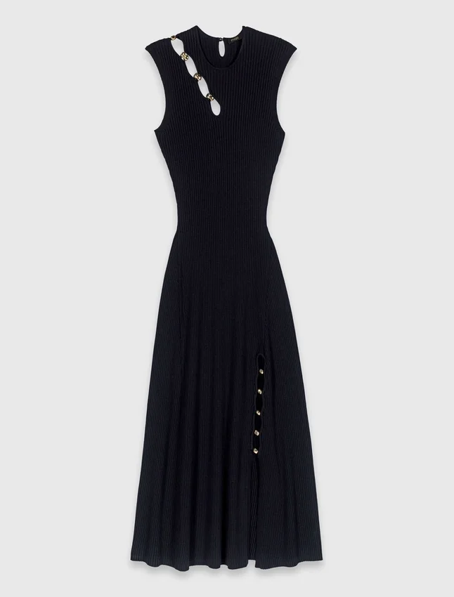 Cutaway rib knit maxi dress Cutaway rib knit maxi dress