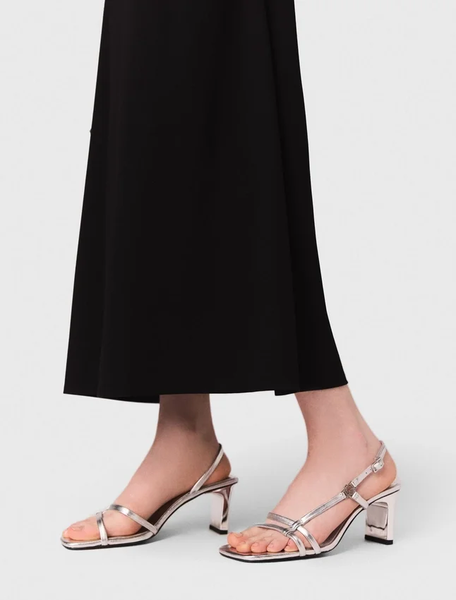 Metallic strappy heeled sandals Metallic strappy heeled sandals