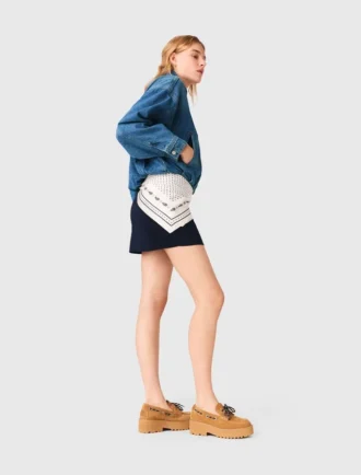 Denim bomber jacket
