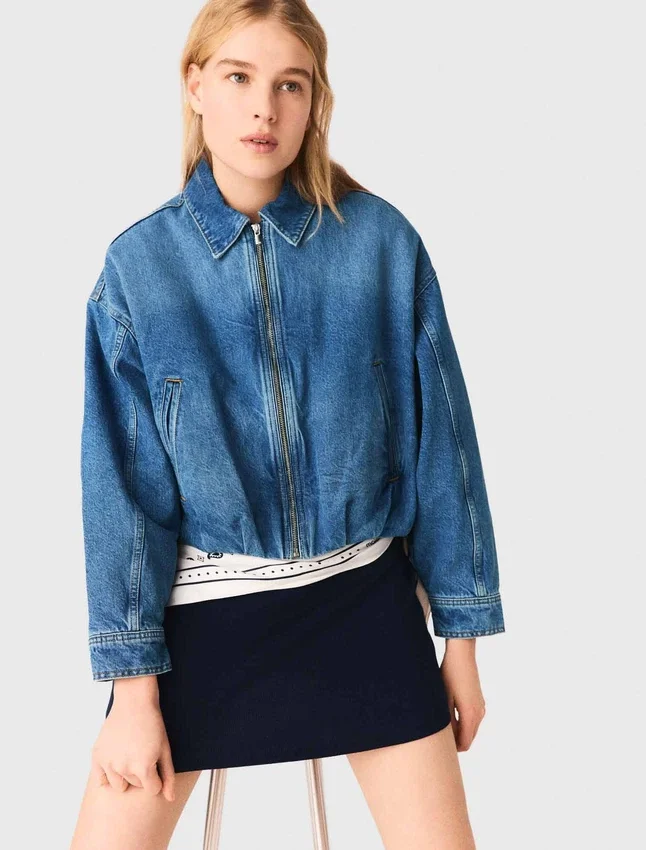 Denim bomber jacket Denim bomber jacket