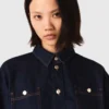 Denim jacket with bow