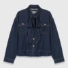 Denim jacket with bow