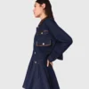 Denim jacket with faux leather