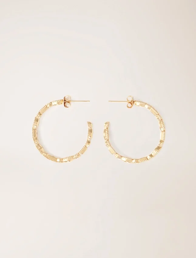 Diamanté-embellished large hoop earrings Diamanté-embellished large hoop earrings