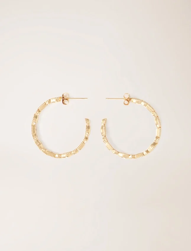 Diamanté-embellished large hoop earrings Diamanté-embellished large hoop earrings
