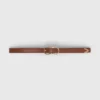 Double-buckle leather belt