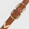 Double-buckle leather belt