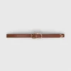 Double-buckle leather belt