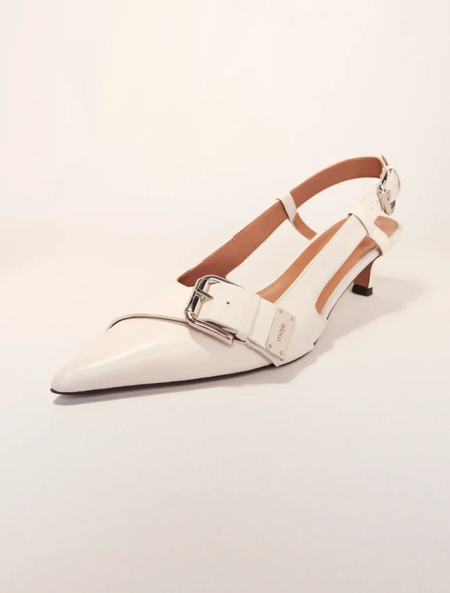 Double buckle slingback pump Double buckle slingback pump