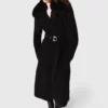 Double-faced coat with removable collar