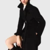 Double-faced coat with removable collar