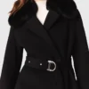 Double-faced coat with removable collar
