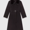 Double-faced coat with removable collar