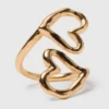 Double gold-plated heart ring Double gold-plated heart ring