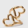 Double gold-plated heart ring Double gold-plated heart ring