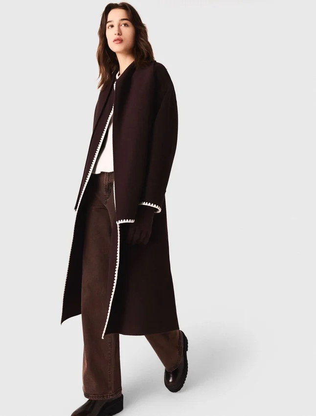 Embroidered double-faced coat Embroidered double-faced coat