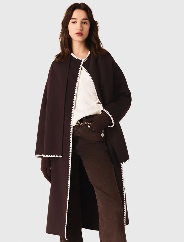 Embroidered double-faced coat Embroidered double-faced coat