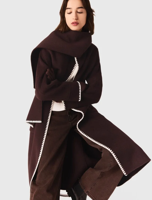 Embroidered double-faced coat Embroidered double-faced coat