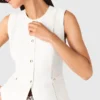 Embroidered linen-blend jacket