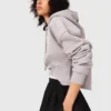 Embroidered logo cropped sweatshirt