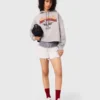 Embroidered logo cropped sweatshirt