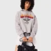 Embroidered logo cropped sweatshirt