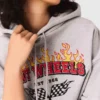 Embroidered logo cropped sweatshirt
