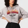 Embroidered logo cropped sweatshirt