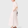 Embroidered midi skirt