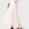 Embroidered midi skirt