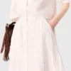 Embroidered midi skirt