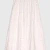 Embroidered midi skirt