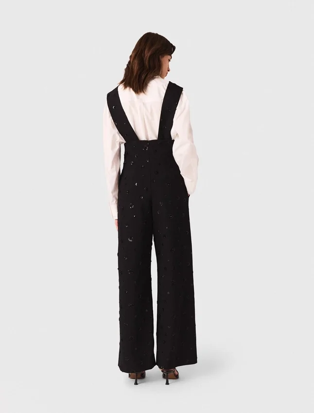 Embroidered trousers with braces Embroidered trousers with braces
